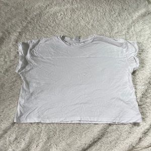 H&M white cropped t shirt